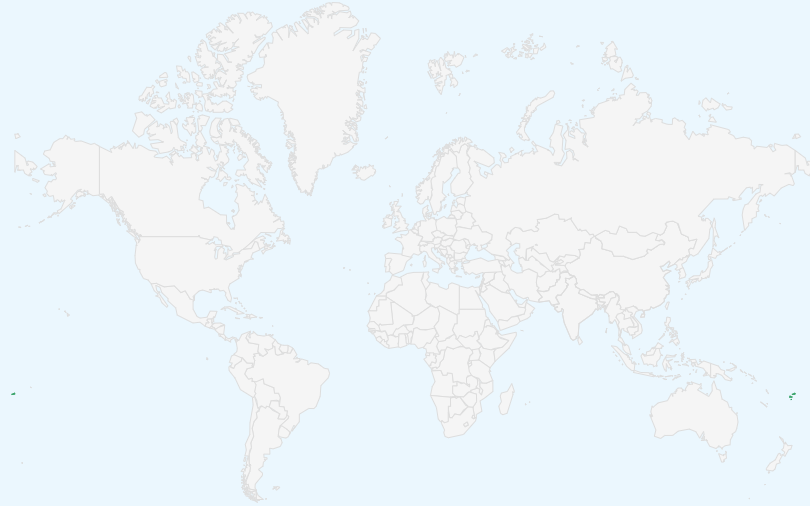 フィジー共和国 の位置（世界地図）