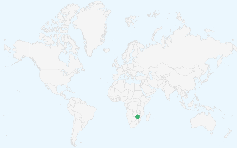 ジンバブエ共和国 の位置（世界地図）