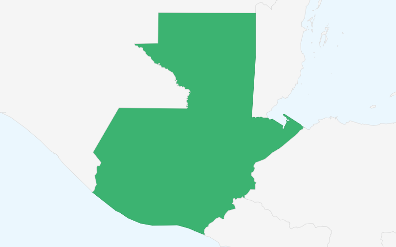 グアテマラ共和国 の位置（拡大）