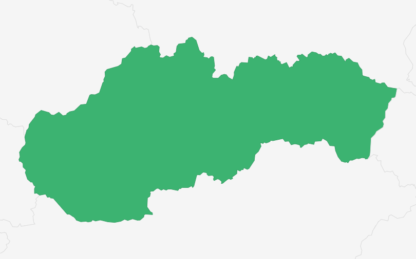 スロバキア共和国 の位置（拡大）