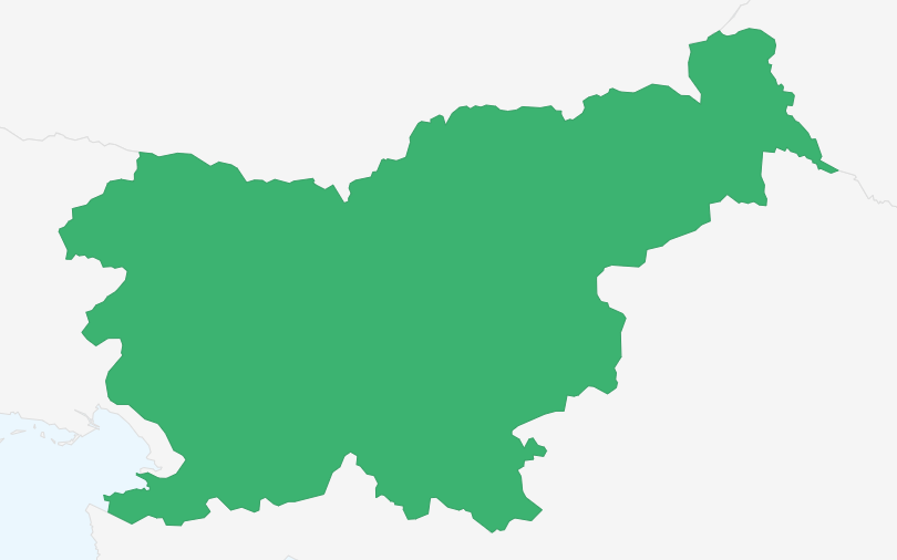 スロベニア共和国 の位置（拡大）
