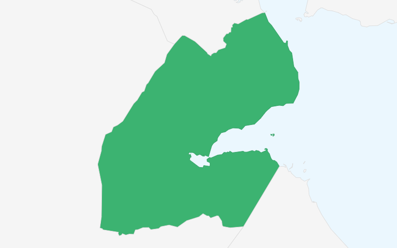 ジブチ共和国 の位置（拡大）