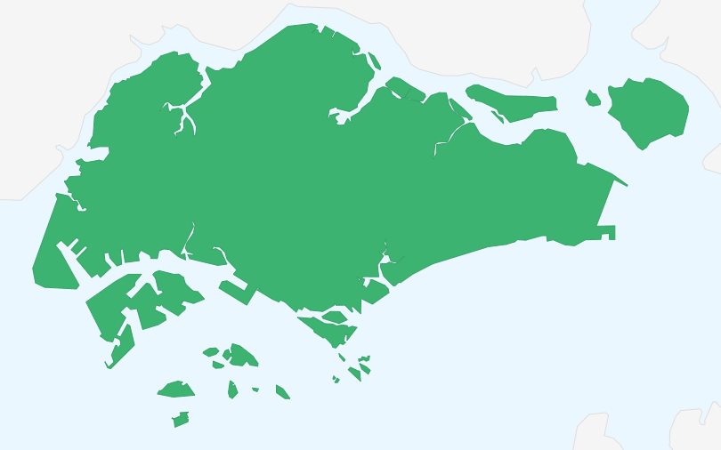 シンガポール共和国 の位置（拡大）