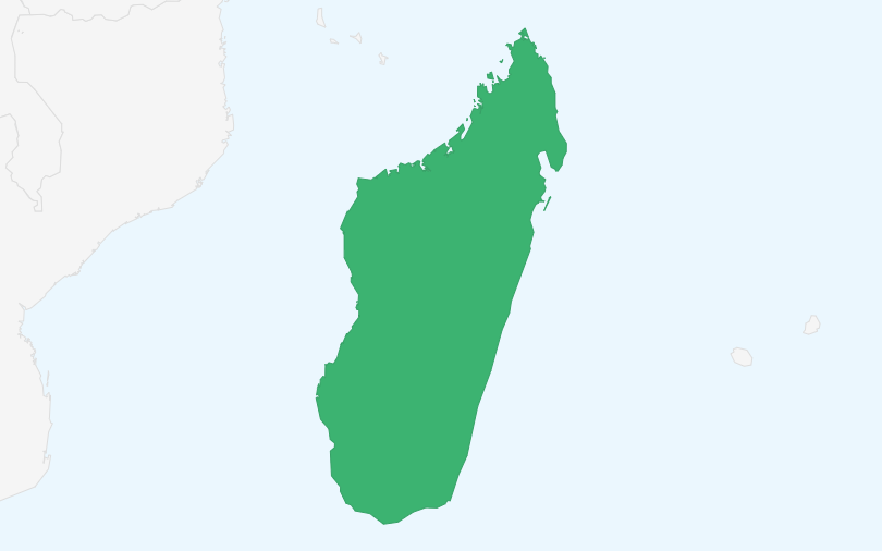 マダガスカル共和国 の位置（拡大）