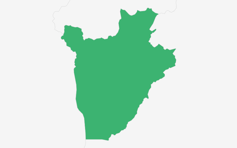 ブルンジ共和国 の位置（拡大）