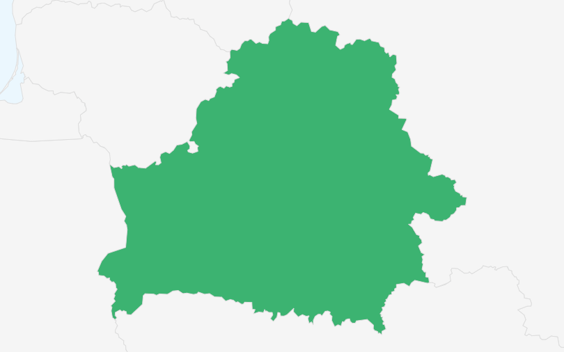 ベラルーシ共和国 の位置（拡大）