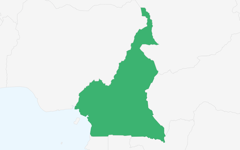 カメルーン共和国 の位置（拡大）