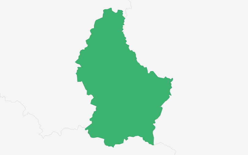ルクセンブルク大公国 の位置（拡大）