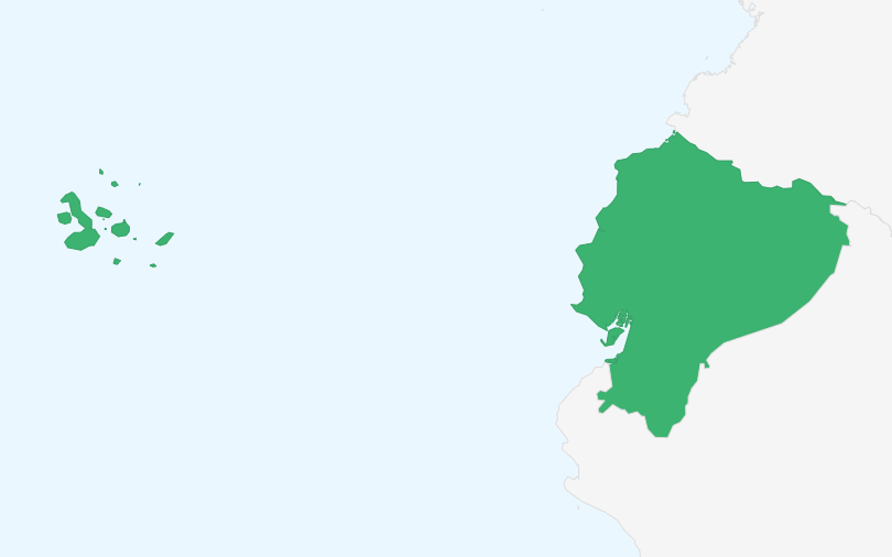 エクアドル共和国 の位置（拡大）
