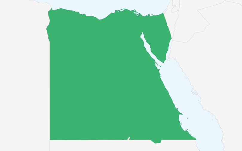 エジプト・アラブ共和国 の位置（拡大）