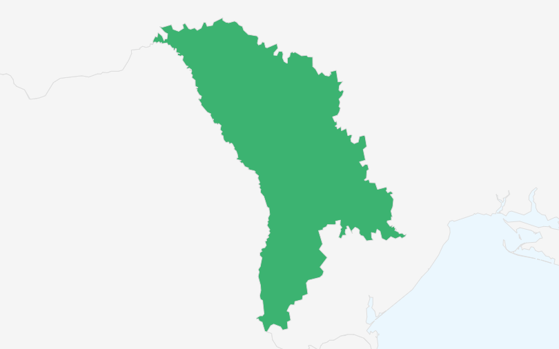 モルドバ共和国 の位置（拡大）