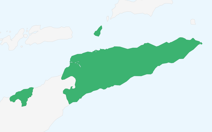東ティモール民主共和国 の位置（拡大）