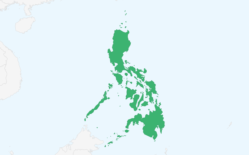フィリピン共和国 の位置（拡大）