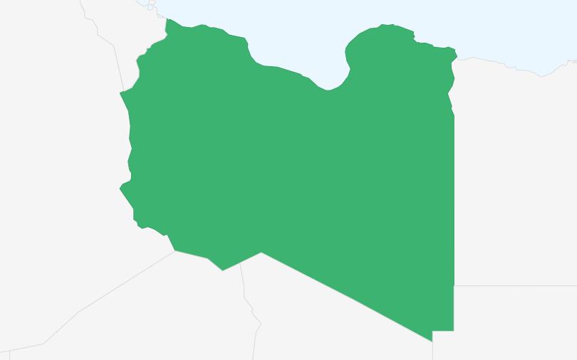 リビア の位置（拡大）