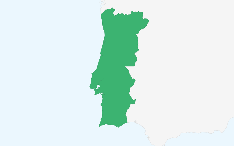 ポルトガル共和国 の位置（拡大）