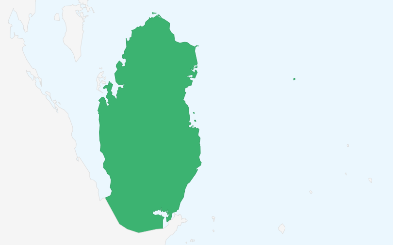 カタール国 の位置（拡大）