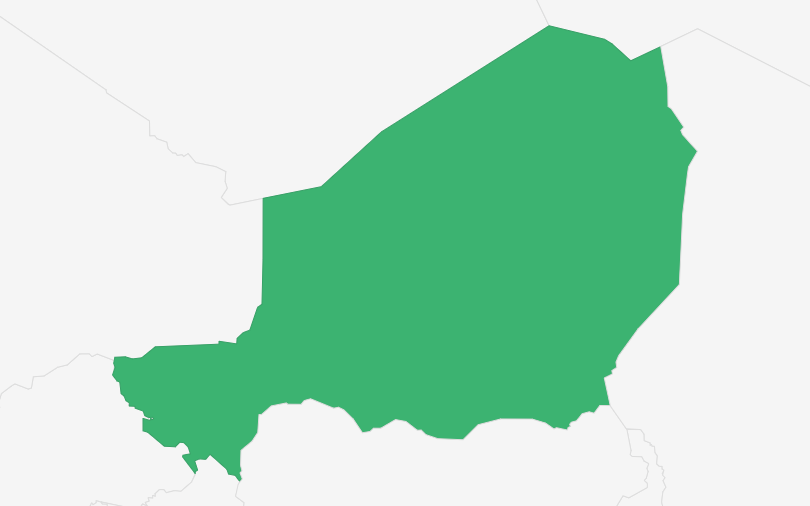 ニジェール共和国 の位置（拡大）