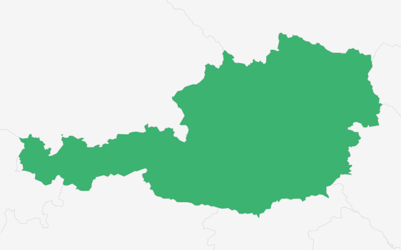 オーストリア共和国 の位置（拡大）