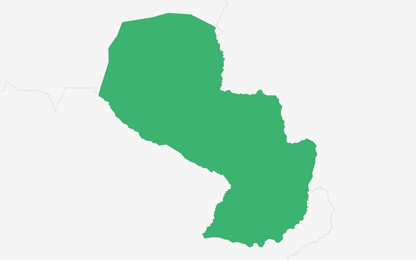 パラグアイ共和国 の位置（拡大）