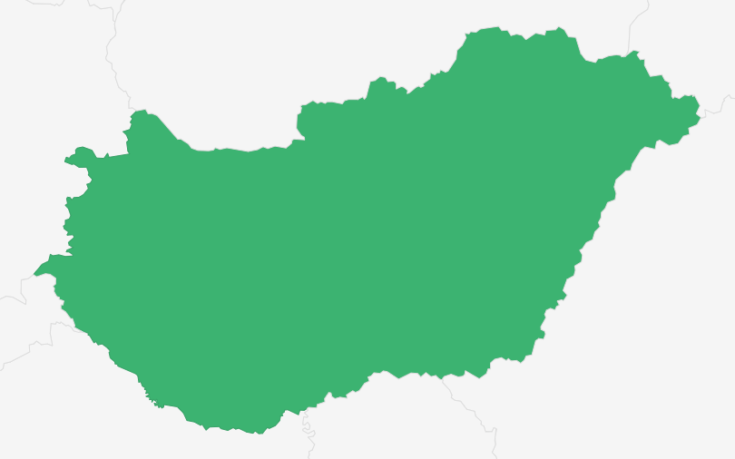 ハンガリー の位置（拡大）