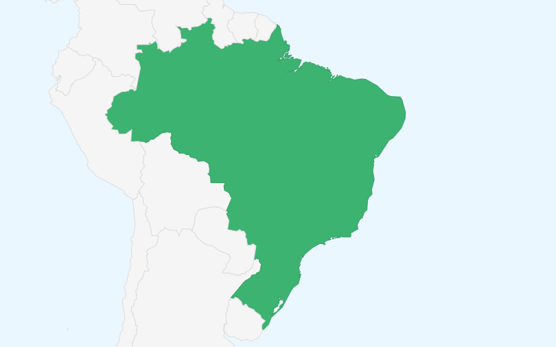 ブラジル連邦共和国 の位置（拡大）