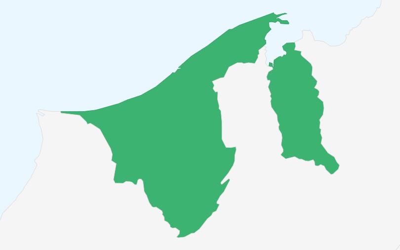 ブルネイ・ダルサラーム国 の位置（拡大）