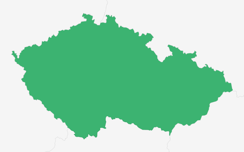 チェコ共和国 の位置（拡大）