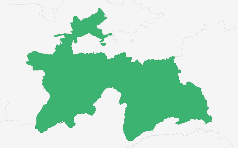 タジキスタン共和国 の位置（拡大）