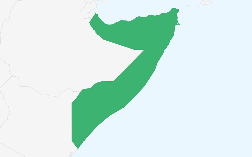 ソマリア連邦共和国 の位置（拡大）