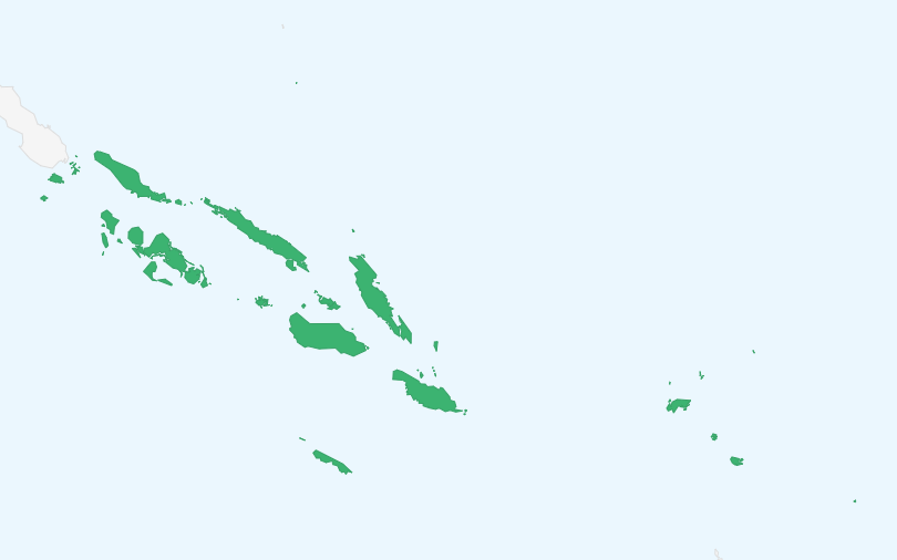ソロモン諸島 の位置（拡大）