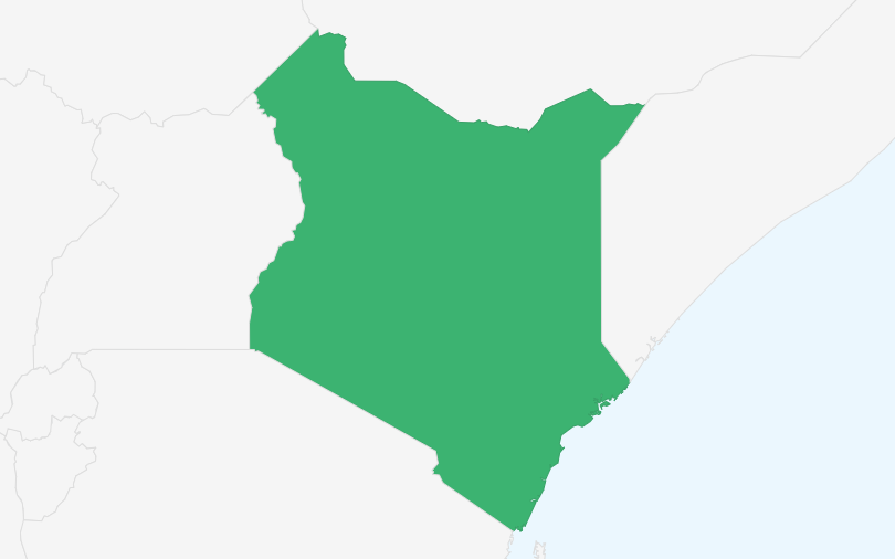 ケニア共和国 の位置（拡大）