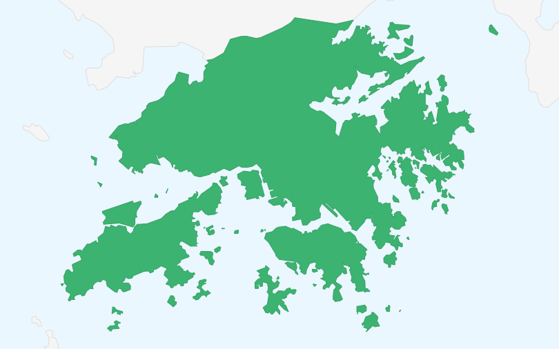 香港 の位置（拡大）