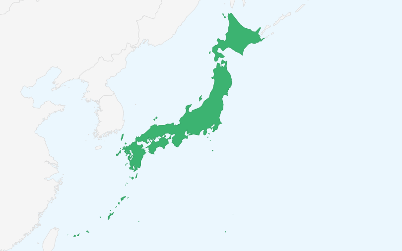 日本 の位置（拡大）