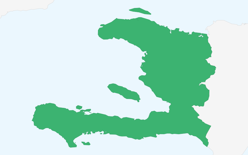 ハイチ共和国 の位置（拡大）