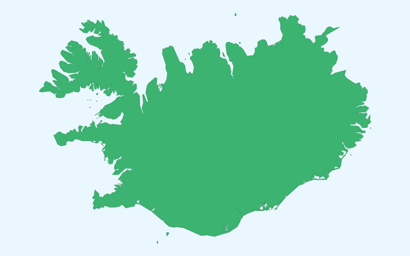 アイスランド共和国 の位置（拡大）