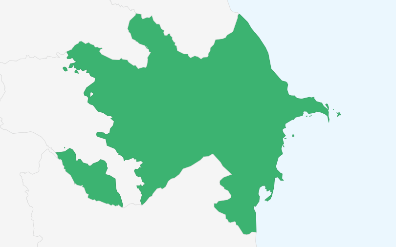 アゼルバイジャン共和国 の位置（拡大）