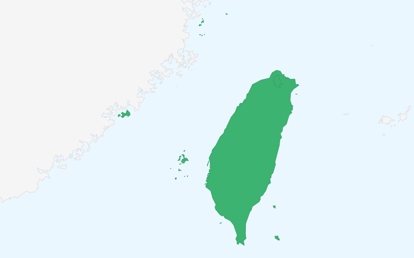 台湾 の位置（拡大）