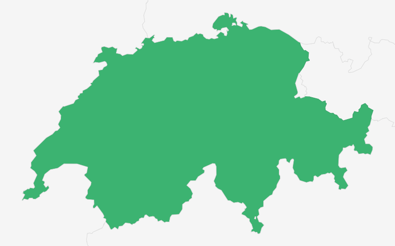 スイス連邦 の位置（拡大）